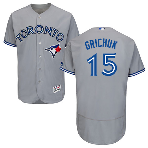 Blue Jays #15 Randal Grichuk Grey Flexbase Authentic Collection Stitched MLB Jersey